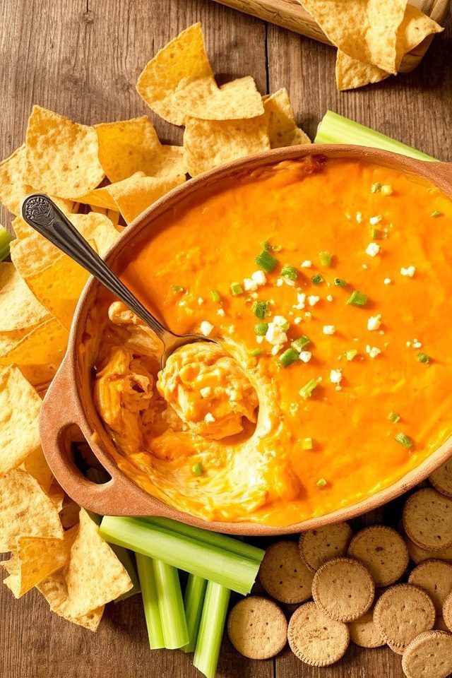 creamy buffalo chicken dip