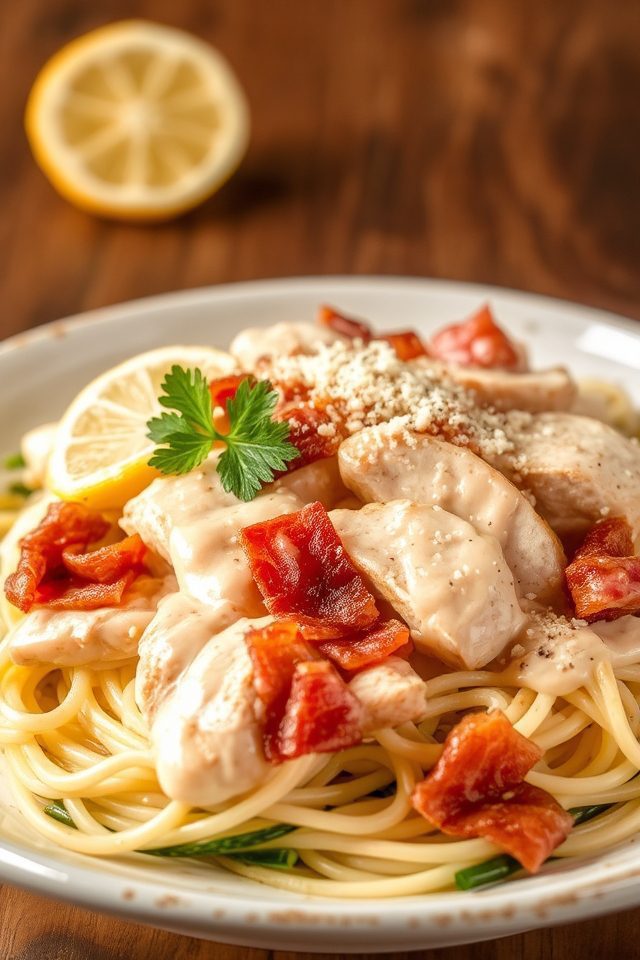 creamy chicken bacon pasta