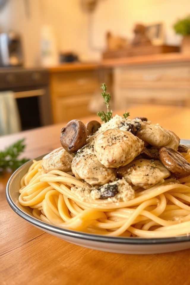 creamy chicken pasta dish