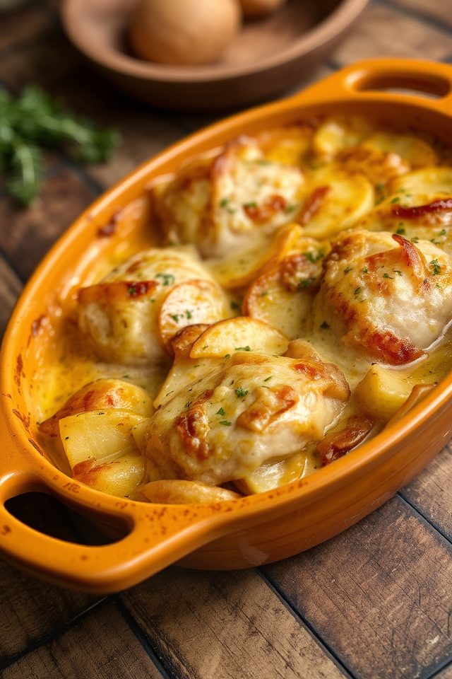 creamy chicken potato casserole