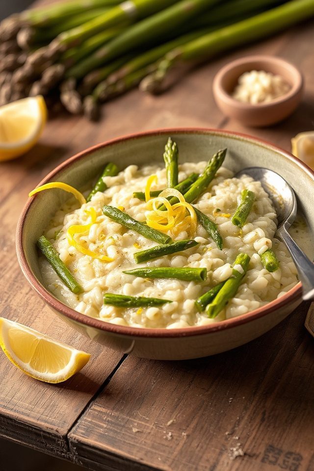 creamy citrus asparagus risotto