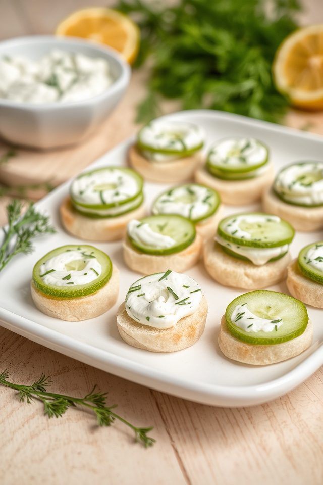 creamy cucumber sandwich bites