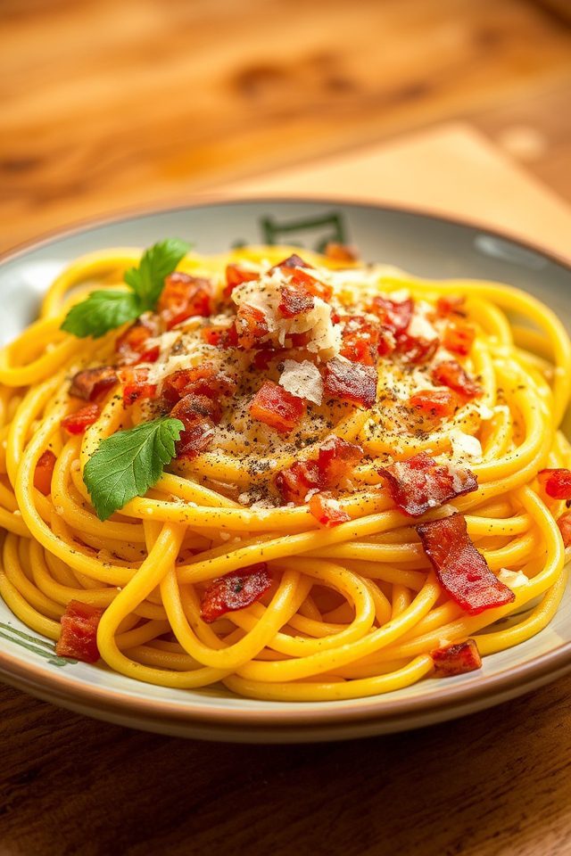 creamy egg yolk pasta