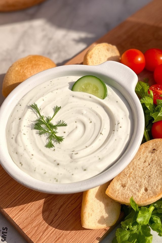 creamy greek cucumber dip