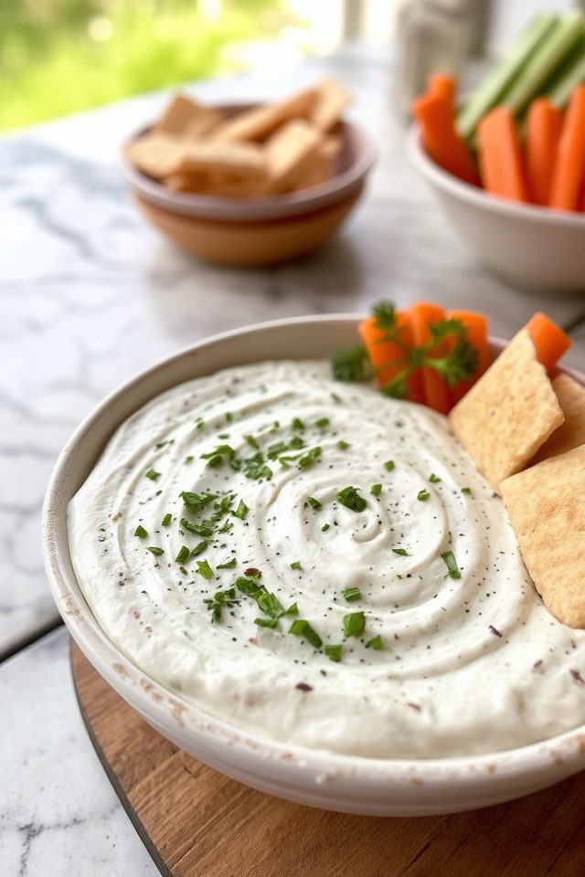 creamy herb garlic dip