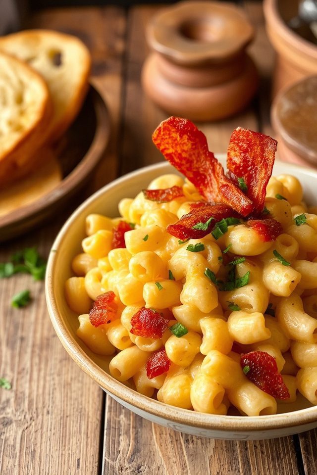 creamy mac with bacon