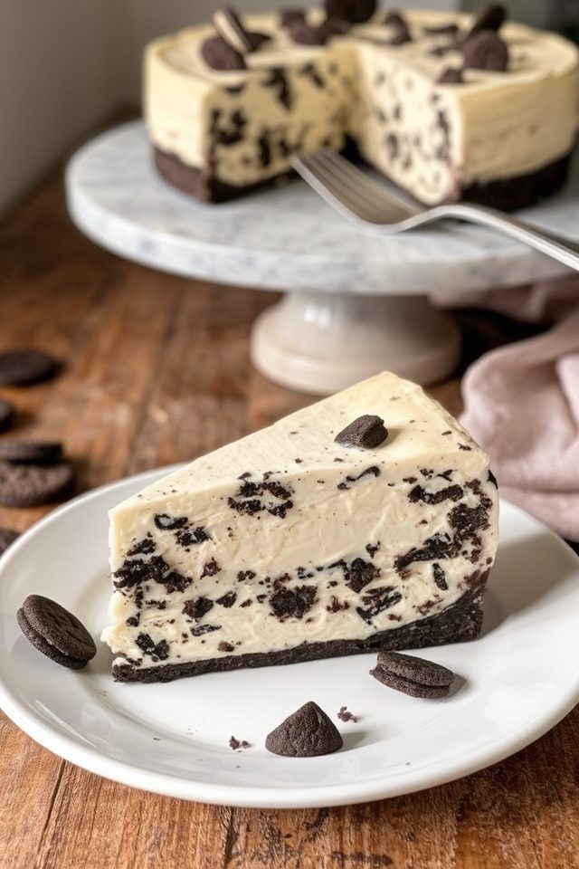 creamy oreo crunch cheesecake