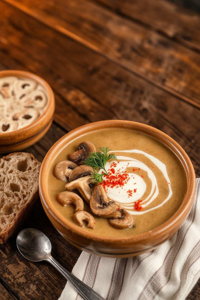 creamy paprika mushroom soup