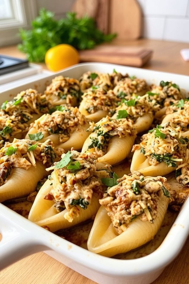 creamy pasta stuffed shells