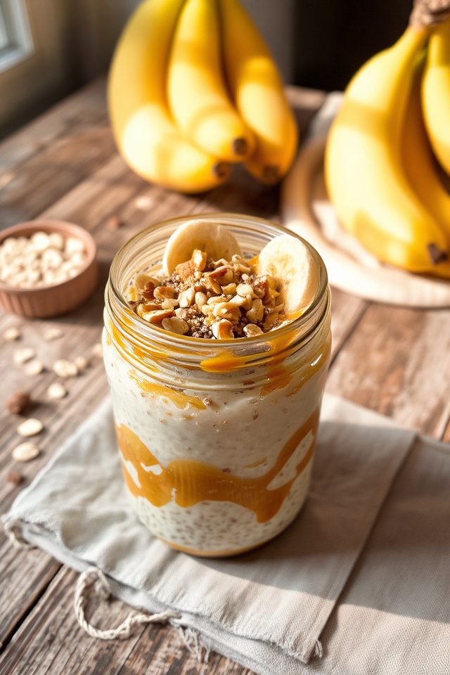 creamy peanut banana oats