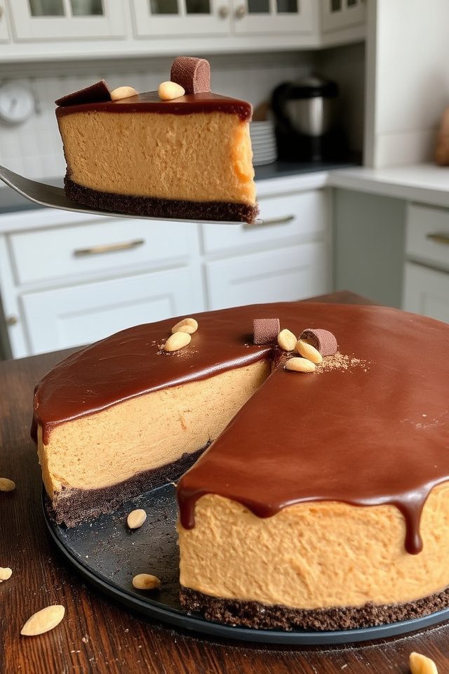creamy peanut butter cheesecake
