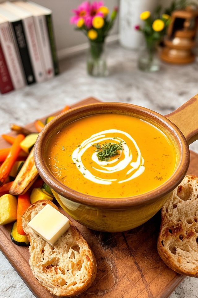 creamy roasted vegetable soup