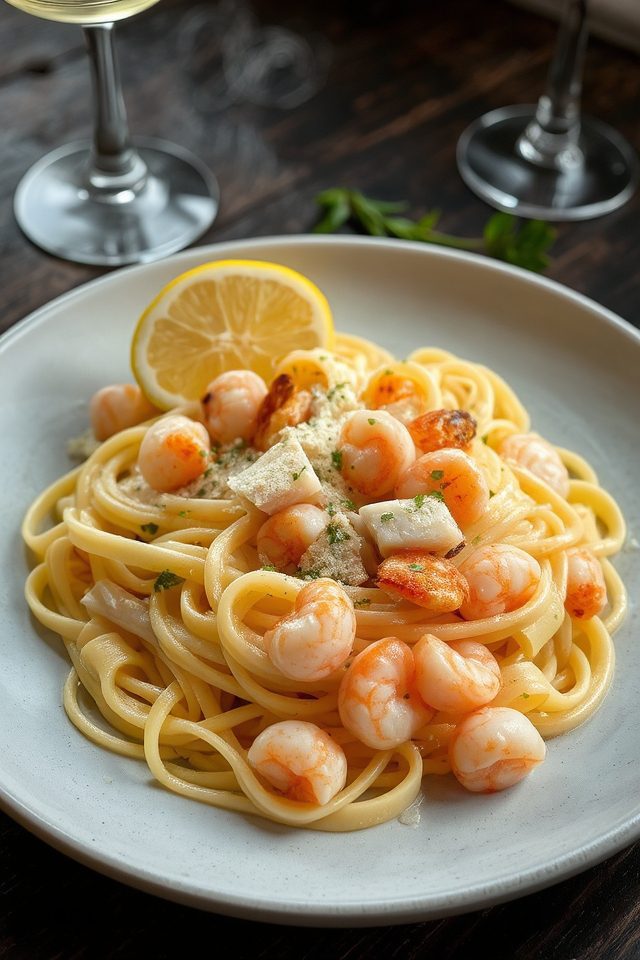 creamy seafood pasta delight