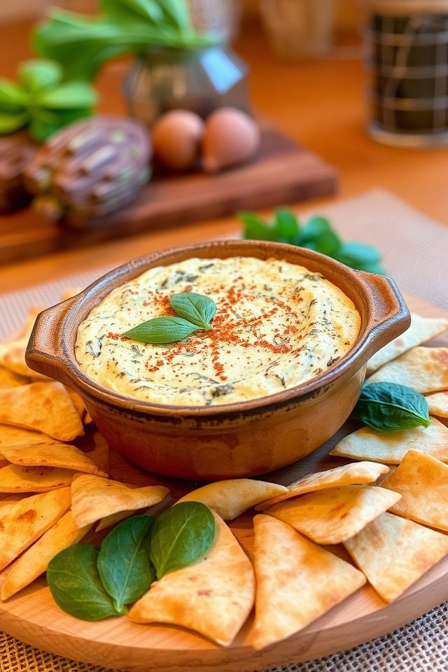 creamy spinach artichoke dip
