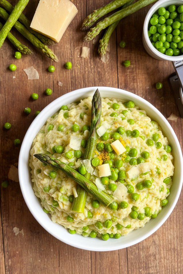 creamy spring vegetable risotto