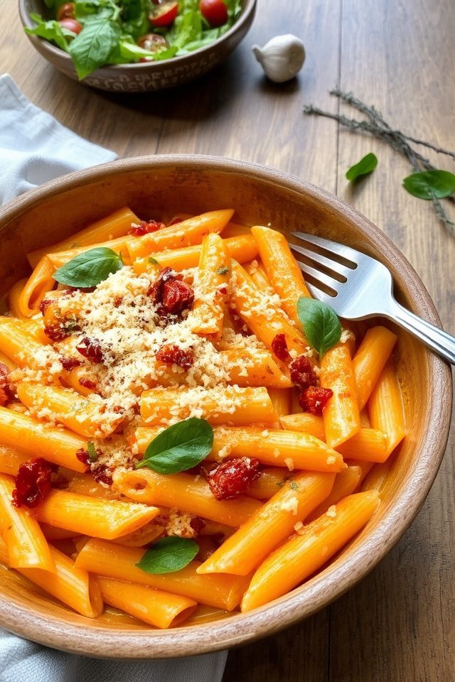 creamy sun dried tomato pasta