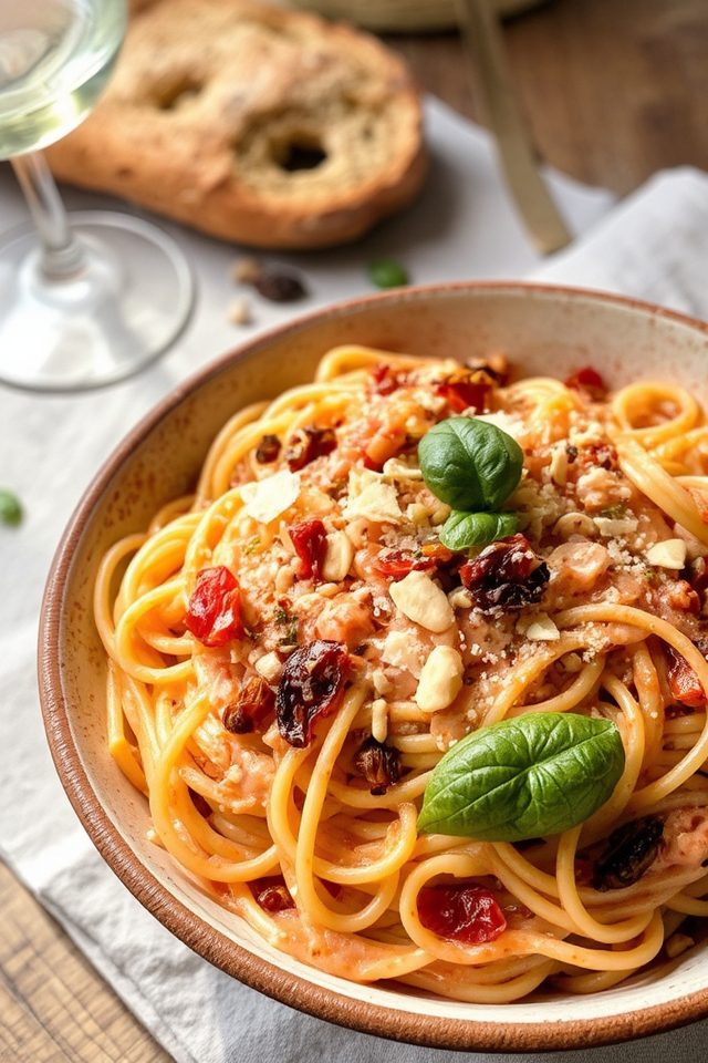 creamy sun dried tomato pasta