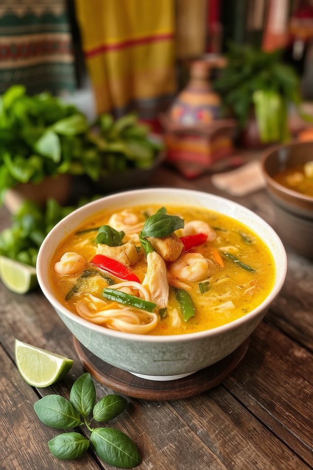 creamy thai noodle soup