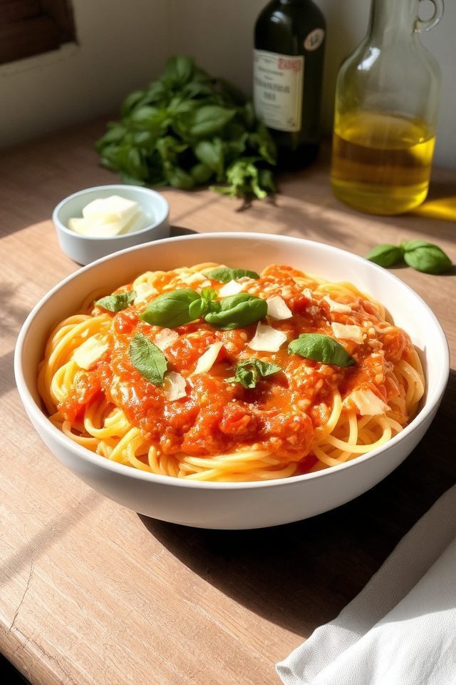 creamy tomato basil pasta