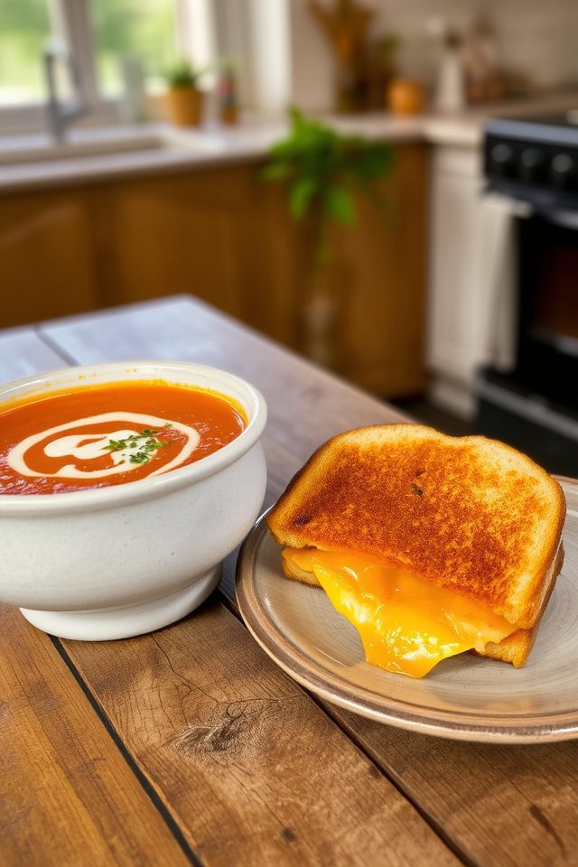 creamy tomato grilled cheese