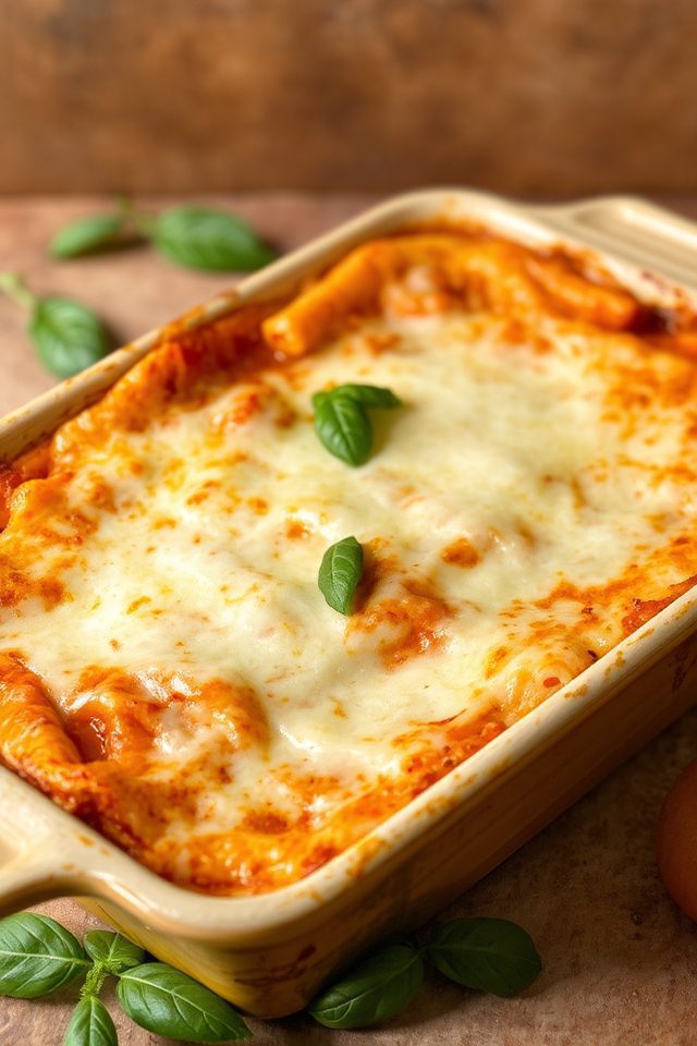 creamy tomato pasta bake