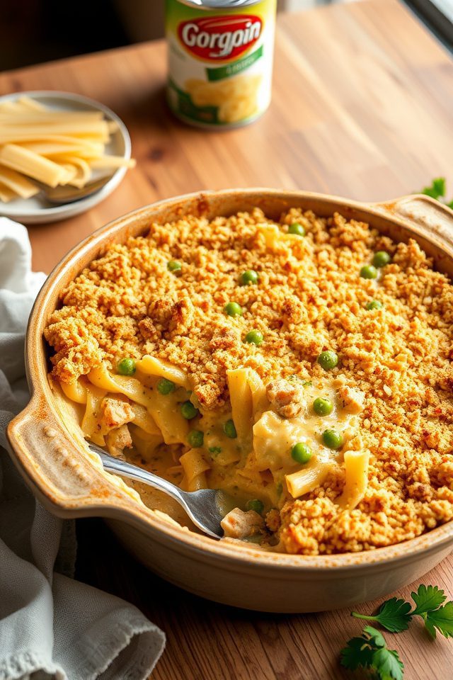 creamy tuna pasta bake