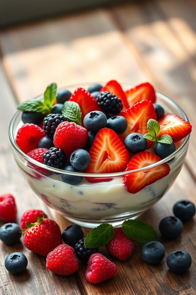 creamy yogurt berry blend