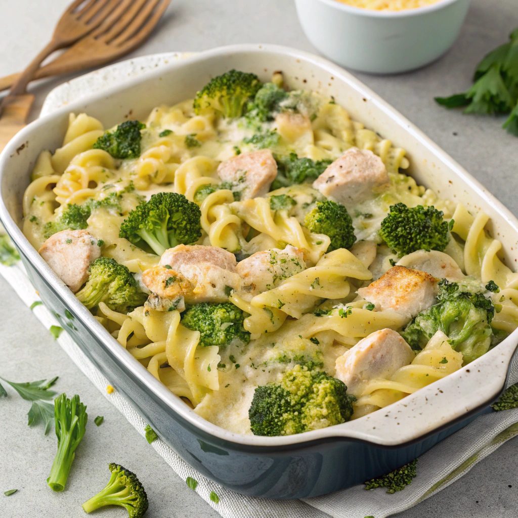 Creamy Chicken Broccoli Pasta Casserole Recipe