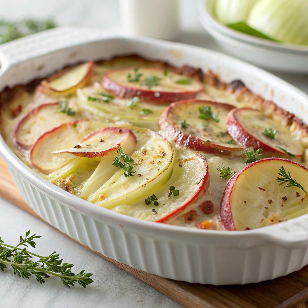 Creamy Rustic Red Potato and Leek Gratin Recipe!