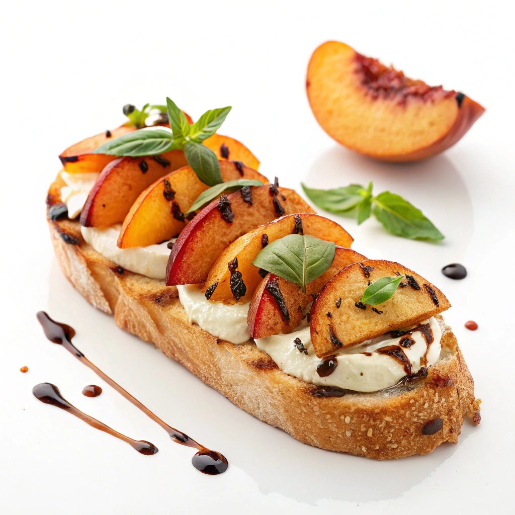 Grilled Peach Bruschetta