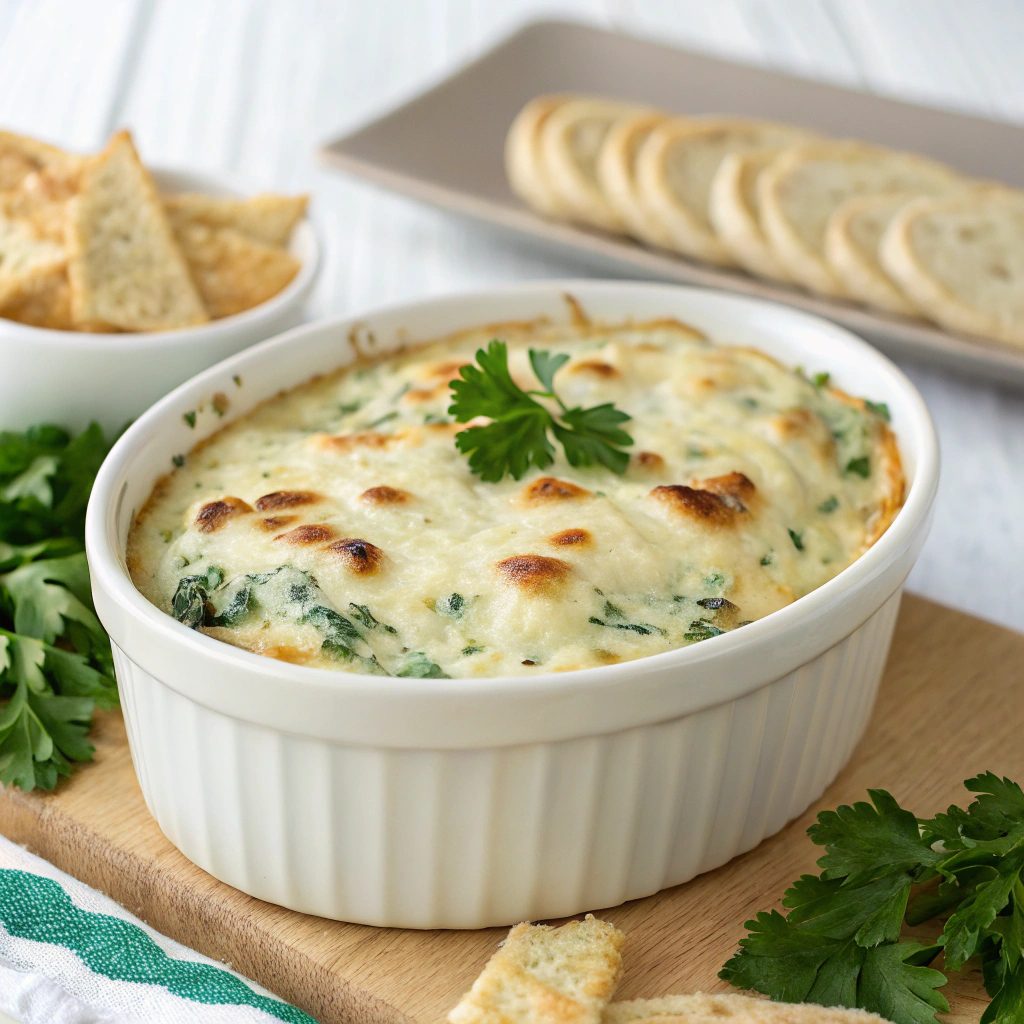 Creamy Baked Spinach Artichoke Dip Recipe