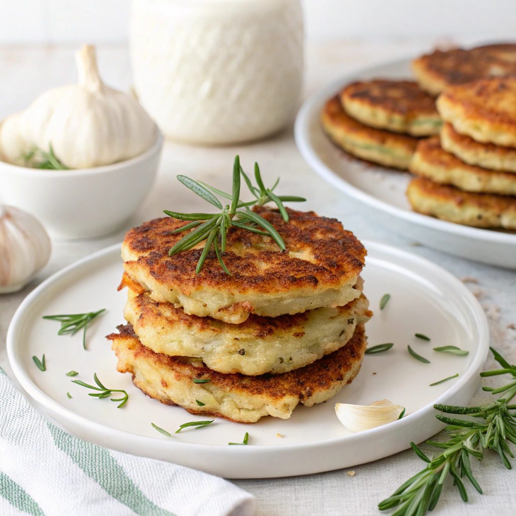 Garlic Rosemary Potato Pancakes