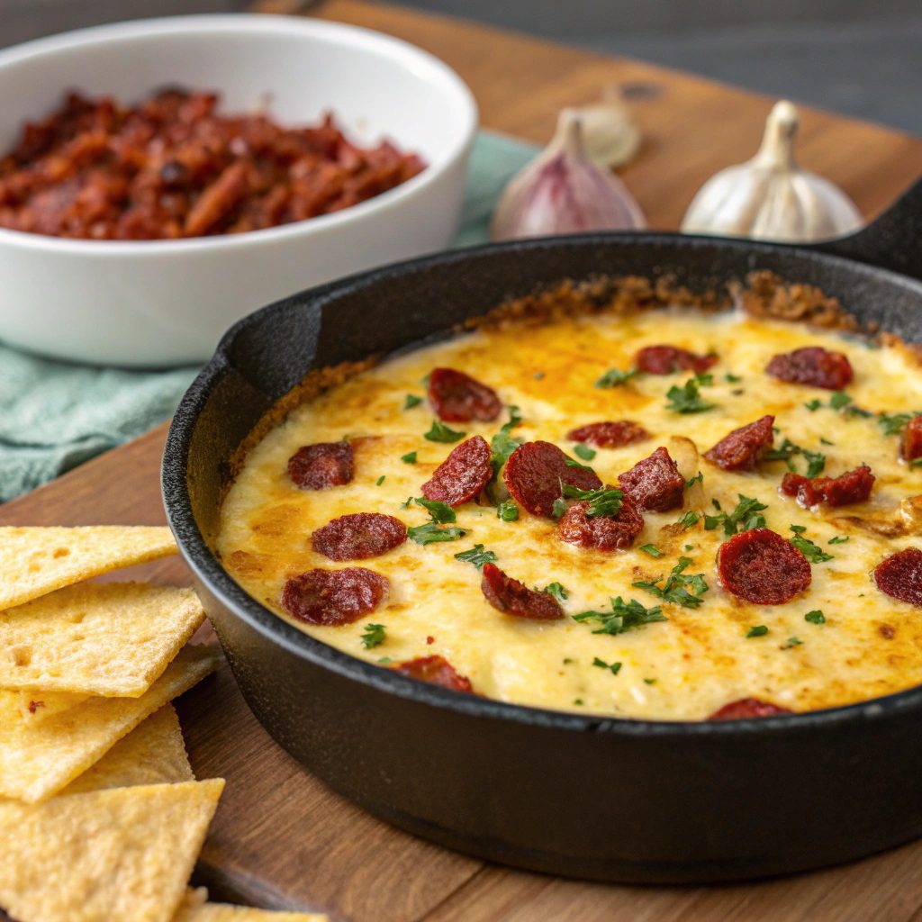 Queso Fundido with Chorizo Recipe
