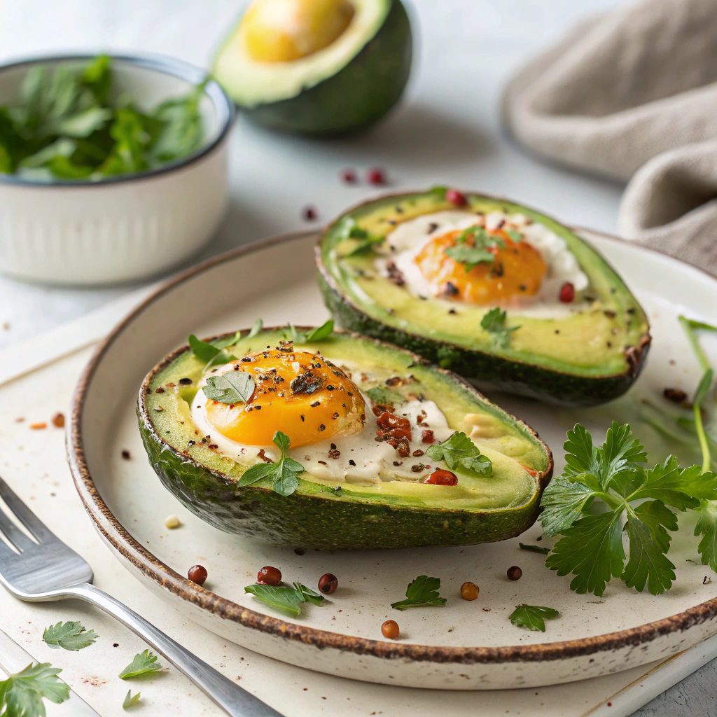 Healthy Baked Eggs In Avocado