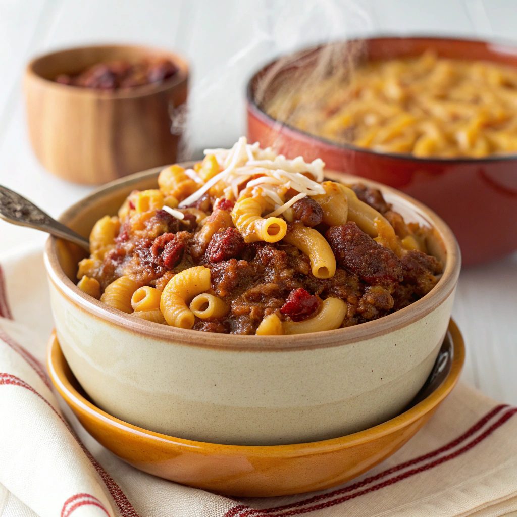 Easy Slow Cooker Chili Mac