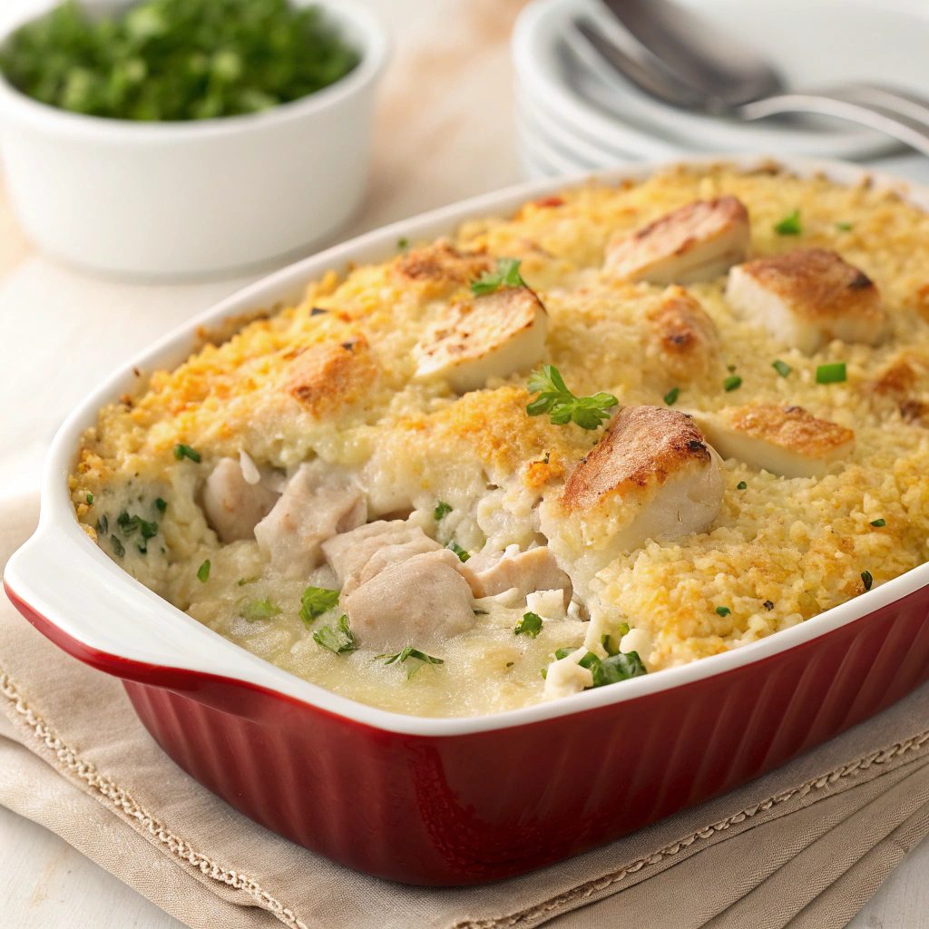 Creamy Chicken and Rice Casserole Bake Recipe!