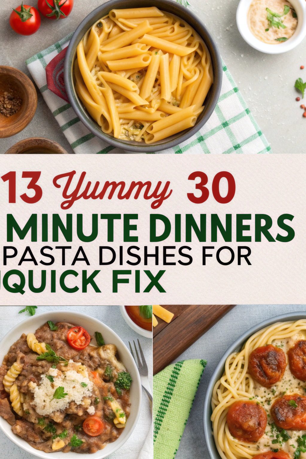 Yummy 30 Minute Dinners Pasta Dishes for Quick Fix