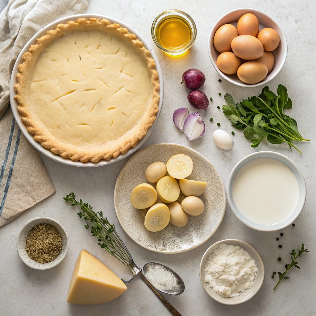 Ingredients for Red Potato and Caramelized Onion Tart