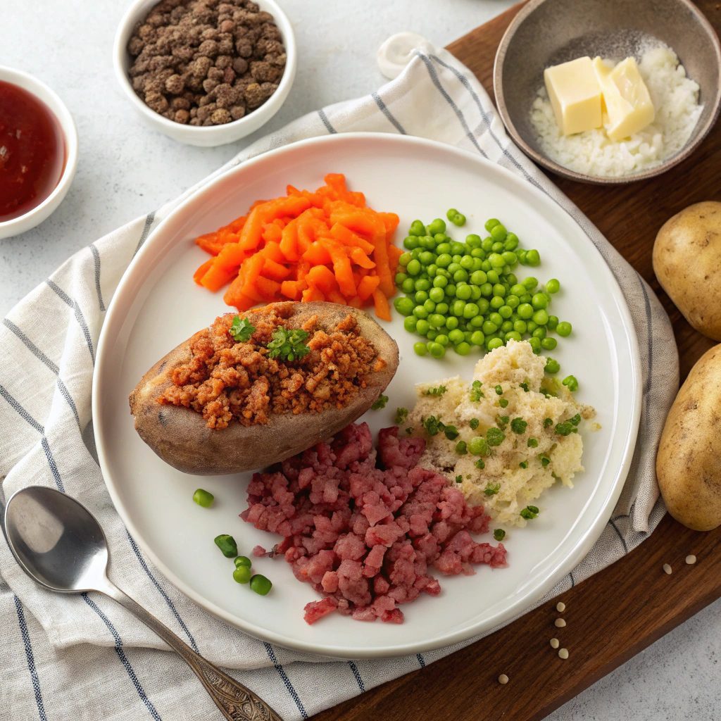 Ingredients for Rustic Red Potato and Bacon Shepherd's Pie