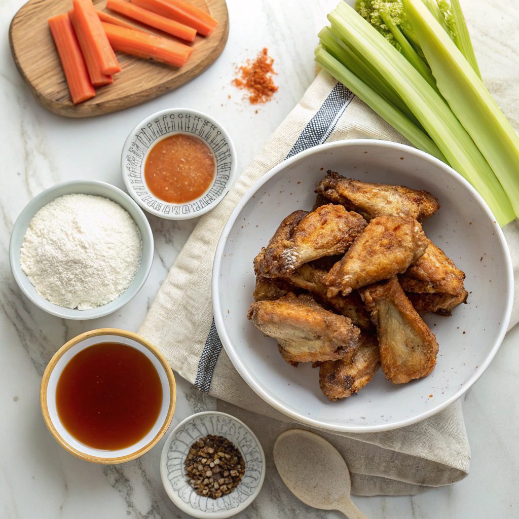 Ingredients for Buffalo Chicken Wings