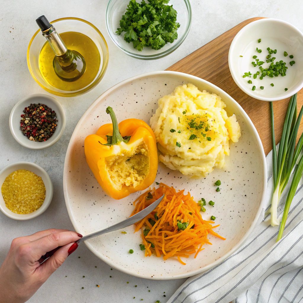 Ingredients for Stuffed Peppers With Mashed Potatoes