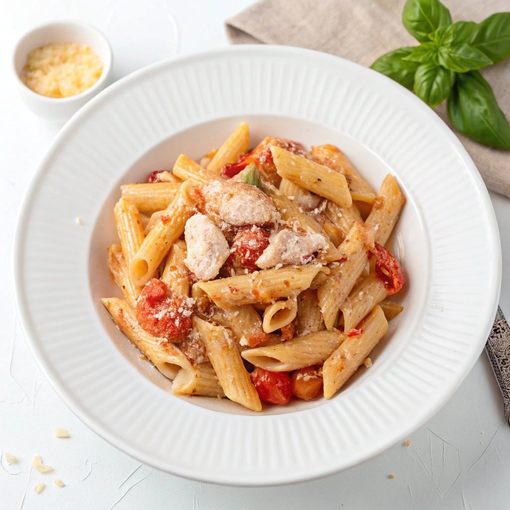Ingredients for Creamy Chicken Tomato Pasta