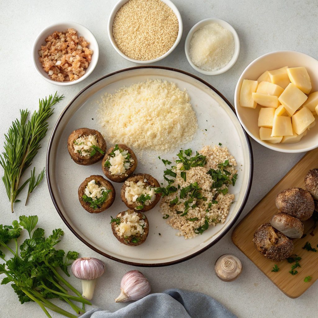 Ingredients for Stuffed Mushrooms