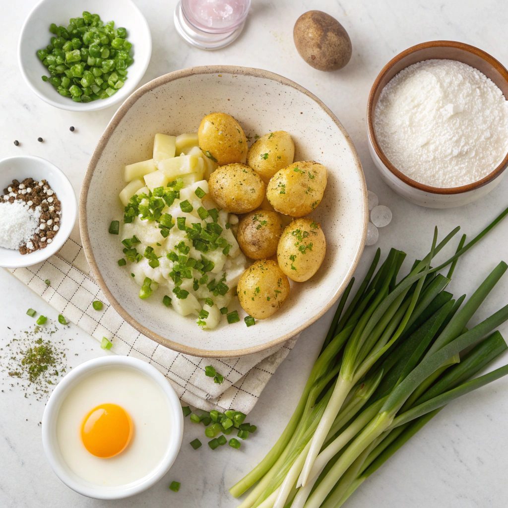 Ingredients For Potato and Leek Griddle Cakes