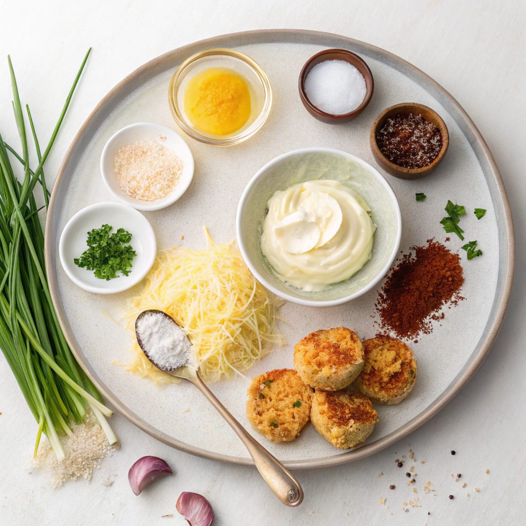 Ingredients For Mashed Potato Fritters With Spicy Aioli