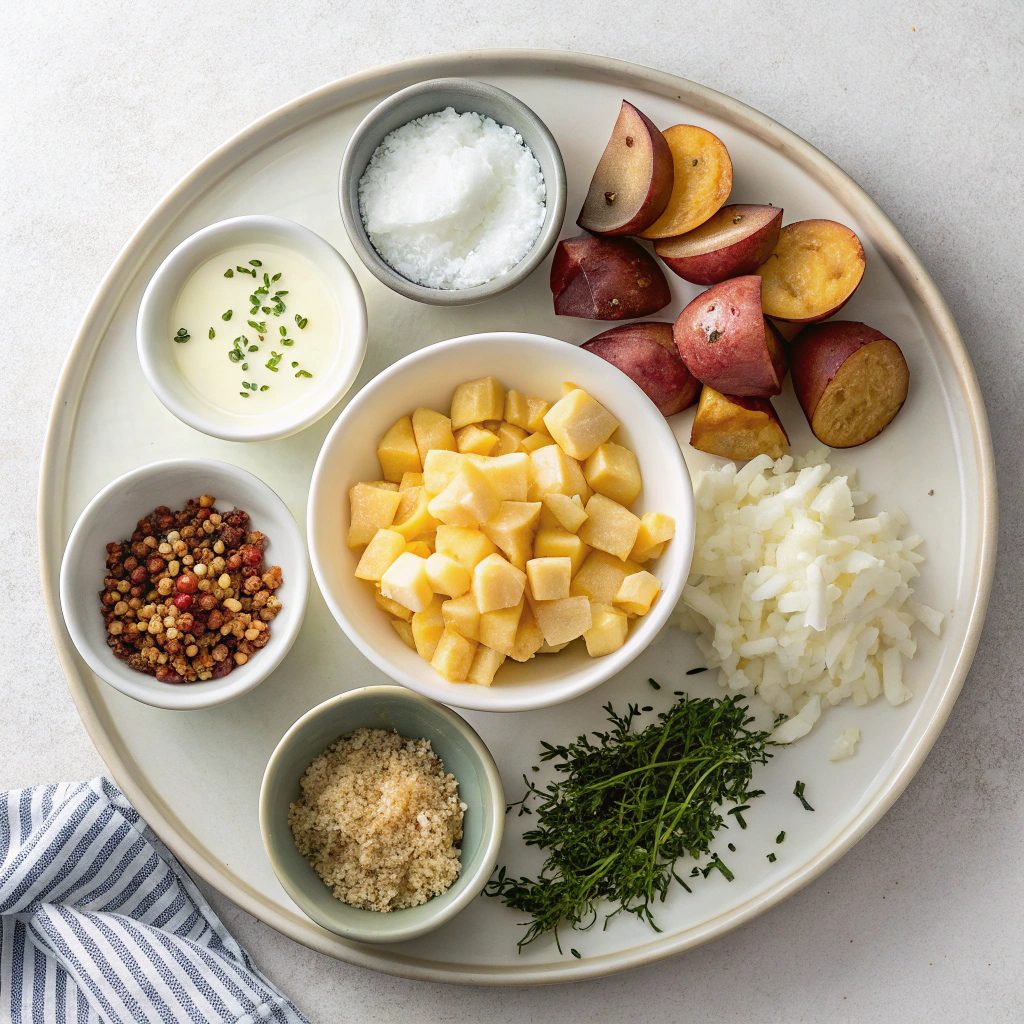 Ingredients for Creamy Rustic Red Potato Soup