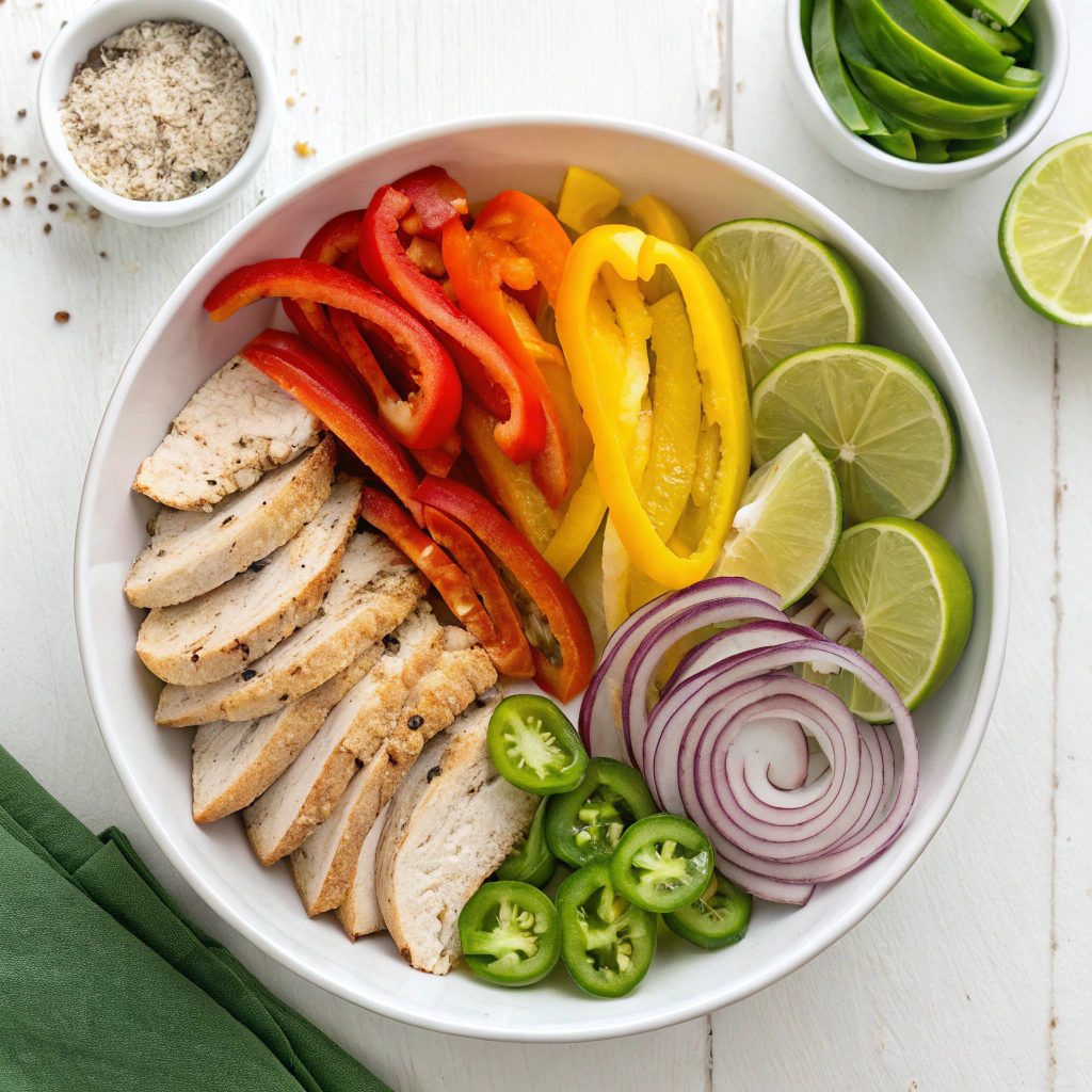 Ingredients For Simple Chicken Fajita Feast