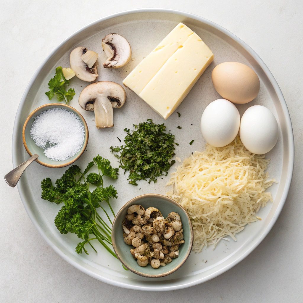 Ingredients for Eggs En Cocotte With Mushrooms