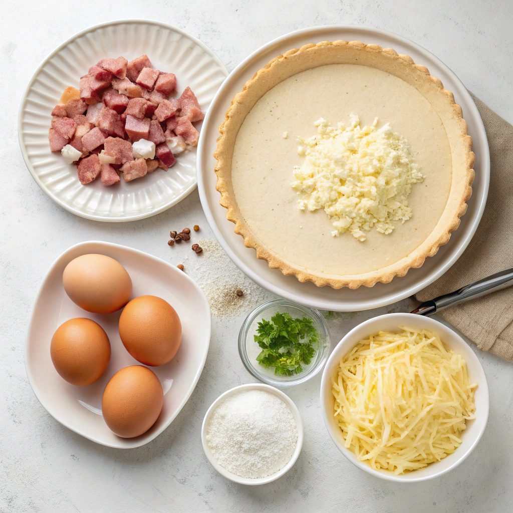 Ingredients for Quiche Lorraine Delight