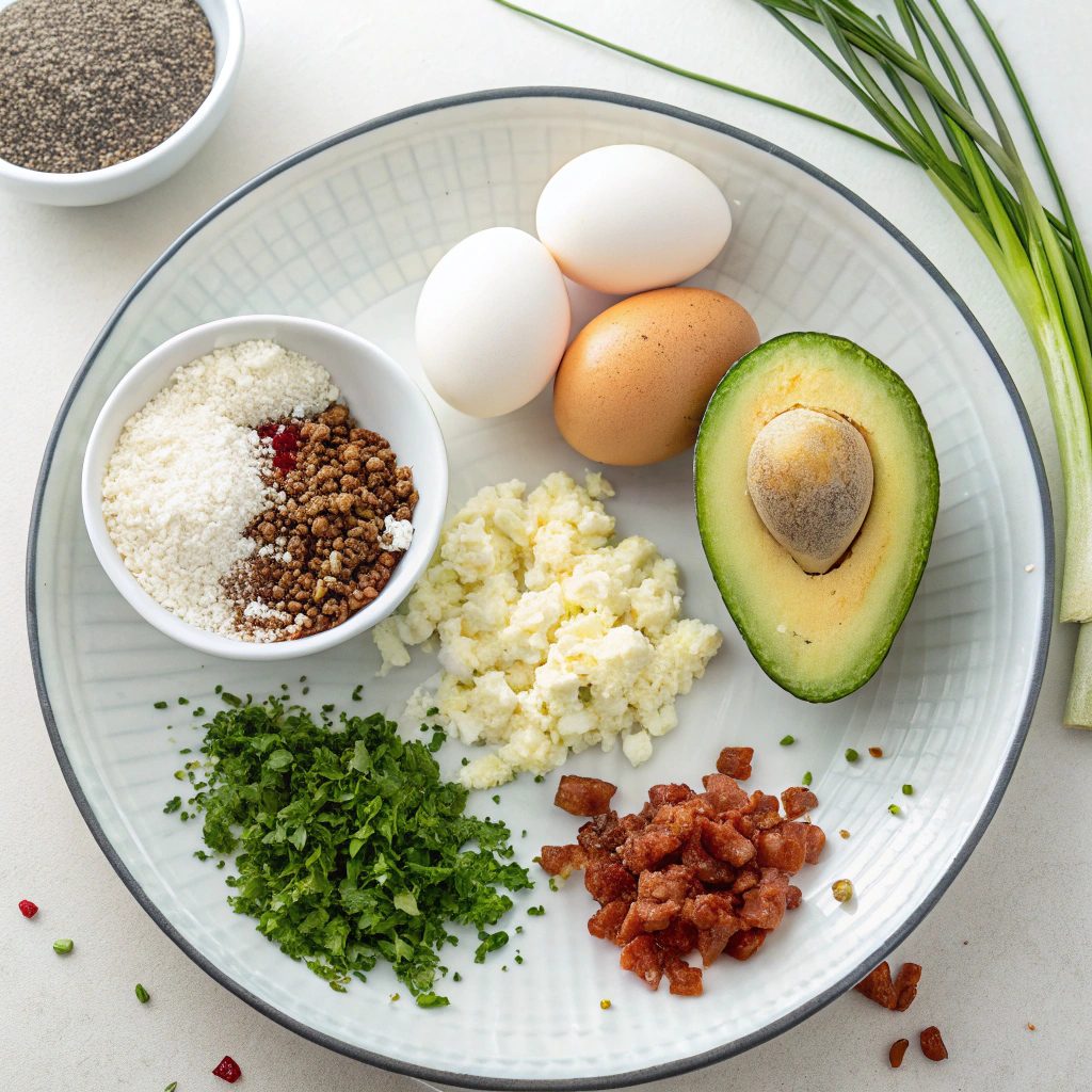 Ingredients for Baked Eggs In Avocado